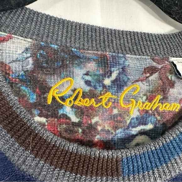 Robert Graham 100% wool sweater, size large classic grandpacore golf high end - Picture 3 of 15